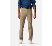 Chinos MEYER "DUBLIN", Herren, Gr. 25, Normalgrößen, grau (stein), 75% Baumwolle;21% Lyocell;4% Elasthan, unifarben, regular fit knöchellang, Hosen, aus Bio-Baumwolle (18443961-25) stein