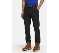 Chinos MEYER "Skye", Herren, Gr. 29, Normalgrößen, blau (marine), 88% Polyamid, 12% Elasthan, unifarben, figurumspielend lang, Hosen, mit speziellen Shirt-Stopper im Bund (87305454-29) marine