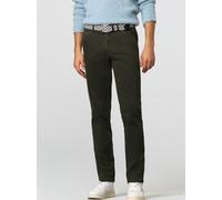Chinos MEYER "CHICAGO", Herren, Gr. 54, Normalgrößen, dunkelgruen, 97% Baumwolle, 3% Elasthan, unifarben, regular fit lang, Hosen (97785164-54) dunkelgruen