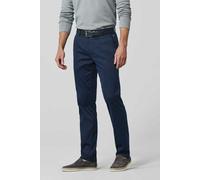MEYER Baumwolle-Seide-Super-Stretch Chino Blau (marine) 28