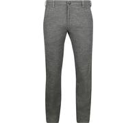 Chinos MEYER "BONN", Herren, Gr. 27, Normalgrößen, grau (mittelgrau), 50% Baumwolle;32% Polyester;15% Viskose;3% Elasthan, unifarben, regular fit lang, Hosen, mit Flexiblen Bund (18296862-27) mittelgr