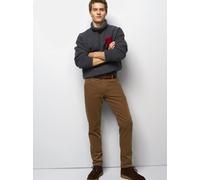 Chinos MEYER "M5 Five Pocket", Herren, Gr. 32, Länge 32, braun (camel), 98% Baumwolle;2% Elasthan, unifarben, regular fit knöchelfrei, Hosen, aus Casual Cord (44563706-32) camel