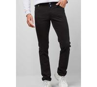 Chinos MEYER "M5 Slim", Herren, Gr. 32, Länge 32, schwarz, 91% Baumwolle;6% Elastomultiester;3% Elasthan, unifarben, slim fit lang, Hosen, mit Stretch-Dehnbund (65284640-32) schwarz
