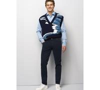 Chinos MEYER "M5 Five Pocket", Herren, Gr. 32, Länge 34, dunkelblau, 89% Baumwolle;8% Elastomultiester;3% Elasthan, unifarben, regular fit lang, Hosen, aus High Performance Satin (71683249-32) dunkelb