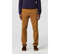Chinos MEYER "Oslo", Herren, Gr. 25, Normalgrößen, braun (bernstein), 99% Baumwolle, 1% Elasthan, unifarben, regular fit lang, Hosen, mit Dehnbund (79303010-25) bernstein