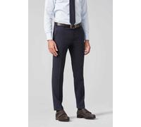 MEYER Herrenhose BONN 9-2500 – Business-Chino, pflegeleichte Wollhose mit Bundfalte, Marine 56