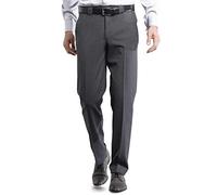 Anzughose MEYER "Roma", Herren, Gr. 29, Normalgrößen, grau, 54% Polyester;43% Wolle;3% Elasthan, unifarben, slim fit lang, Hosen, mit Französische Seitentaschen (49499348-29) grau