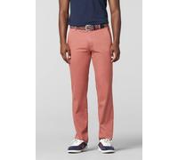 Chinos MEYER "ROMA Art.1-5070", Herren, Gr. 38, Länge 30, rot (melone), 96% Baumwolle, 4% Elasthan, unifarben, regular fit lang, Hosen, mit buntgewebtem Innenfutter (83563433-38) melone