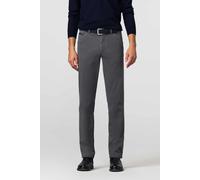 Chinos MEYER "Chicago", Herren, Gr. 56, Normalgrößen, grau, 98% Baumwolle, 2% Elasthan, unifarben, regular fit lang, Hosen, aus Bio-Baumwolle (11474369-56) grau