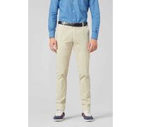 Chinos MEYER "Oslo", Herren, Gr. 25, Normalgrößen, beige, 97% Baumwolle;3% Elasthan, unifarben, regular fit lang, Hosen, mit Französischen Seitentaschen (72931908-25) beige