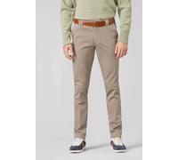 Chinos MEYER "Oslo", Herren, Gr. 26, Normalgrößen, braun, 97% Baumwolle;3% Elasthan, unifarben, regular fit lang, Hosen, mit Französischen Seitentaschen (72496954-26) braun