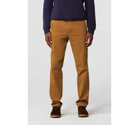 Chinos MEYER "Oslo", Herren, Gr. 25, Normalgrößen, braun (bernstein), 99% Baumwolle;1% Elasthan, unifarben, regular fit lang, Hosen, mit Dehnbund (79303010-25) bernstein