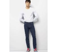 5-Pocket-Jeans MEYER "M5 Five Pocket", Herren, Gr. 44, Länge 32, blau (dunkelblau), 63% Baumwolle, 34% Polyester, 3% Elasthan, unifarben, regular fit lang, Jeans 5-Pocket-Jeans, aus Denim (35340653-44