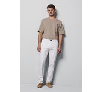 Chinos MEYER "M5 Chino 9-6001", Herren, Gr. 40, Länge 34, weiß, 98% Baumwolle, 2% Elasthan, unifarben, regular fit lang, Hosen (11096853-40) weiß