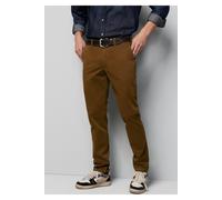 Chinos MEYER "M5 Chino", Herren, Gr. 34, Länge 34, braun (karamell), 98% Baumwolle, 2% Elasthan, unifarben, figurumspielend lang, Hosen, im unifarbenen Design (89512036-34) karamell