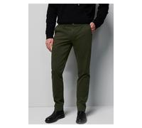 Chinos MEYER "M5 Chino", Herren, Gr. 38, Länge 32, grün, 98% Baumwolle;2% Elasthan, unifarben, figurumspielend lang, Hosen, im unifarbenen Design (48403335-38) grün