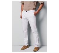 Chinos MEYER "M5 Chino", Herren, Gr. 38, Länge 32, weiß, 98% Baumwolle, 2% Elasthan, unifarben, figurumspielend lang, Hosen, im unifarbenen Design (12160257-38) weiß
