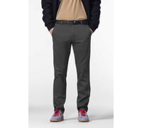 Chinos MEYER "BONN", Herren, Gr. 110, Untersetzt- und Schlankgrößen, grau, 54% Baumwolle;44% Polyester;2% Elasthan, unifarben, regular fit knöchelfrei, Hosen, mit Micro Print (59476517-110) grau