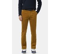 Chinohose MEYER "Bonn 2-3708", Herren, Gr. 58, N-Gr, gelb (senf), Obermaterial: 98% Baumwolle CO. 2% Elasthan EL., uni, regular fit, Hosen Chinohose, aus softem Cord (20366640-58) senf