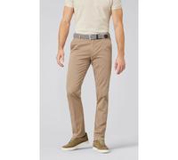 Chinos MEYER "Oslo", Herren, Gr. 50, Normalgrößen, braun (camel), 97% Baumwolle;3% Elasthan, unifarben, regular fit lang, Hosen, mit Französischen Seitentaschen (95857103-50) camel
