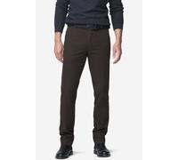 Chinos MEYER "Bonn 2-5627", Herren, Gr. 25, Normalgrößen, braun, 97% Baumwolle, 3% Elasthan, unifarben, regular fit lang, Hosen, im Canvas Look (62577733-25) braun