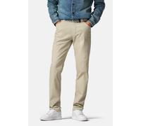 Chinos MEYER "DUBLIN", Herren, Gr. 23, Normalgrößen, beige, 75% Baumwolle, 21% Lyocell, 4% Elasthan, unifarben, regular fit knöchellang, Hosen, aus Bio-Baumwolle (50039552-23) beige