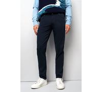 Chinos MEYER "M5 Five Pocket", Herren, Gr. 34, Länge 30, blau (dunkelblau), 89% Baumwolle;8% Elastomultiester;3% Elasthan, unifarben, regular fit lang, Hosen, aus High Performance Satin (85556423-34) 