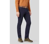Chinos MEYER "Tokyo", Herren, Gr. 56, Normalgrößen, blau (marine), 89% Baumwolle, 8% Elastomultiester, 3% Elasthan, unifarben, regular fit lang, Hosen, mit Französischen Seitentaschen (14011033-56) ma