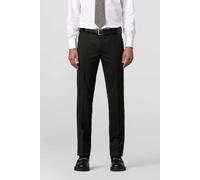 Meyer Regular Fit Stoffhose schwarz, Einfarbig