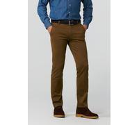 Chinos MEYER "Roma", Herren, Gr. 31, Normalgrößen, braun (karamell), 98% Baumwolle;2% Elasthan, unifarben, regular fit lang, Hosen, mit Stretch-Dehnbund (26688024-31) karamell