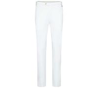 Chinos MEYER "Roma", Herren, Gr. 30, Normalgrößen, weiß, 98% Baumwolle, 2% Elasthan, unifarben, regular fit lang, Hosen, mit Stretch-Dehnbund (10242931-30) weiß