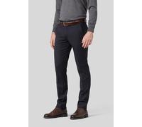 Anzughose MEYER "Bonn", Herren, Gr. 50, Normalgrößen, blau (marine), 100% Wolle, unifarben, slim fit lang, Hosen Anzughose, mit Französischen Seitentaschen (38537835-50) marine