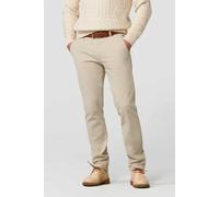 Chinos MEYER "Bonn", Herren, Gr. 52, Normalgrößen, weiß (alabaster), 98% Baumwolle;2% Elasthan, unifarben, regular fit lang, Hosen, Super-Stretch Winter Twill (21605554-52) alabaster