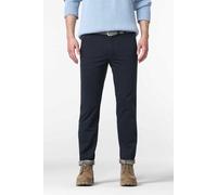 Chinos MEYER "BONN", Herren, Gr. 25, Normalgrößen, blau, 97% Baumwolle;3% Elasthan, unifarben, regular fit knöchelfrei, Hosen (34513632-25) blau