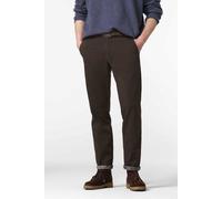 Chinos MEYER "BONN", Herren, Gr. 52, Normalgrößen, braun (dunkelbraun), 97% Baumwolle;3% Elasthan, unifarben, regular fit knöchelfrei, Hosen, mit buntgewebtem Thermofutter (60652442-52) dunkelbraun