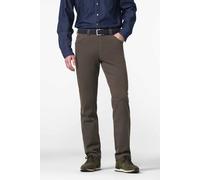 Chinos MEYER "DUBLIN", Herren, Gr. 29, Normalgrößen, braun, 60% Baumwolle;38% Polyester;2% Elasthan, unifarben, regular fit lang, Hosen, aus warmem Winter-Twill (95740941-29) braun