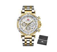 (MF0470G04B) Sport Armbanduhr für Männer Edelstahl wasserdicht Chronograph Leuchtzeiger Mode