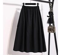 Mfacl Maxi Rock flaumig Röcke für Frauen - Damenröcke Japanisches Mori-Mädchen lange Röcke Frauen Hohe Taille Armee Grüner Regenschirm Röcke Tasche Weibliche Baumwolle Midi Saia Plus Größe M-3XL A-Zei