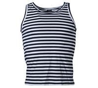 Russisches Marine Tank Top Shirt Blau Weiß - Größe: L