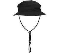 Max Fuchs Britischer Buschhut (Boonie) RipStop mit Kinnband Schwarz Größe L/59-60 Unisex