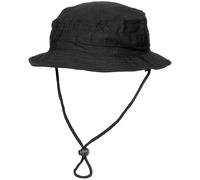 Max Fuchs Hut Britischer Buschhut Ripstop mit Kinnband Synthetik Schwarz Größe S/55-56