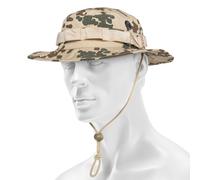 MFH Buschhut US mit Kinnband GI Boonie Rip Stop, M(57), Beige - Camouflage