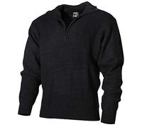 Isländer Pullover, Troyer, schwarz, mit Reißverschluß - S