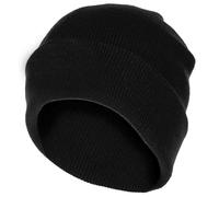 MFH Kurze Rollmütze Thinsulate gestrickt gefüttert Strickmütze Wintermütze Mütze (Schwarz)