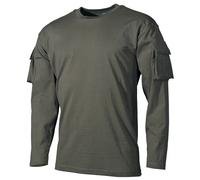 MFH - Longsleeve - T-Shirt mit Ärmeltaschen - Olive 3XL