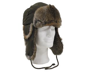 MFH - Max Fuchs Wintermütze mit Fell - Olive S