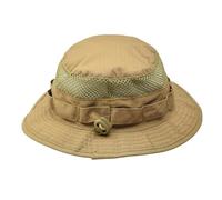 MFH Militärische Taktische Boonie-Mütze, Netzstoff, Sommerfeld, Molle-Loops, Camouflage, Coyote, S/M