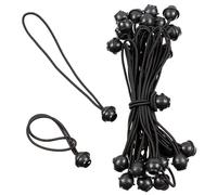 MFH Spanngummi mit Kugel Schwarz 25er Pack