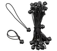 Max Fuchs Spanngummi MFH mit Kugel Schwarz 25er Pack