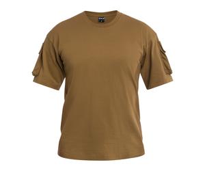 MFH - T-Shirt mit Ärmeltaschen - Coyote S